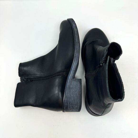 NAOT Black Leather Moto Boots Womens 39 8 Zip Up Biker Goth Grunge Y2K Gothic - Picture 9 of 11